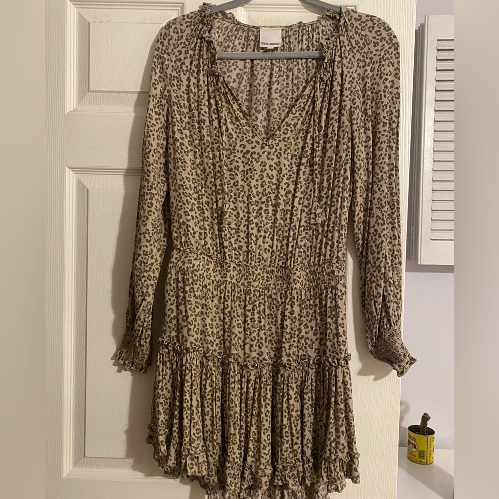 SKYLAR + MADISON cheetah print mini day dress